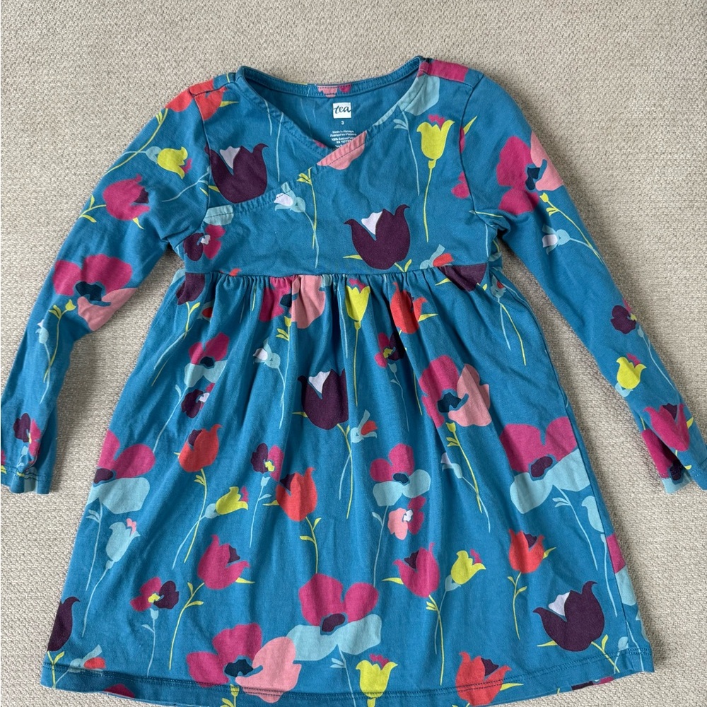 Tea Collection 3T Blue Floral Dress